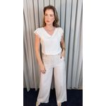 Blusa Feminina Bordada Delicada Regata - Off White - Cod 556