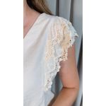 Blusa Feminina Bordada Delicada Regata - Off White - Cod 556