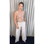 Blusa Feminina Regata Bordada - Rosa - Cod 539