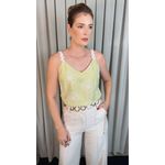 Blusa Feminina Regata Bordada - Verde - Cod 539