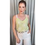 Blusa Feminina Regata Bordada - Verde - Cod 539