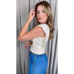 Blusa Feminina Regata Delicada - Off White - Cod 543