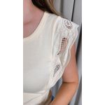 Blusa Feminina Regata Delicada - Off White - Cod 543
