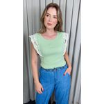 Blusa Feminina Regata Delicada - Verde - Cod 543