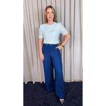 T-shirt Feminina Com Detalhe Na Manga Bordada - Verde - Cod 542