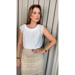 Blusa Feminina Regata Delicada Bordada - Branca - Cod 540