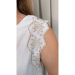 Blusa Feminina Regata Delicada Bordada - Branca - Cod 540