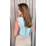 Blusa Feminina Regata Delicada Bordada - Verde - Cod 540