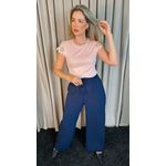 T-shirt Feminina Manga Bordado Cod- 524 - Rosa