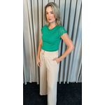 T-shirt Feminina Manga Bordado Cod- 524 - Verde