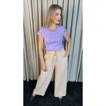 T-shirt Feminina Manga Bordado Cod- 524 - Roxo