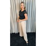 T-shirt Feminina Manga Bordado Cod- 524 - Preta