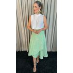 Saia Transpassada Feminina Bordada - Verde -Cod 177