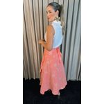 Saia Transpassada Feminina Bordada - Rosa -Cod 177