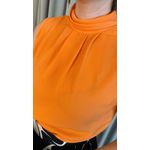 Regata Feminina Em Crepe De Seda - Laranja - Cod 197