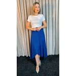 Saia Transpassada Feminina - Azul Marinho -Cod 337