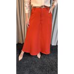 Saia Feminina Alfaiatia Acompanha o Cinto - Cod 158 - Terracota
