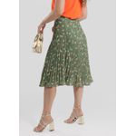 Saia Plissada Verde Feminina - Cod 130