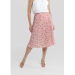 Saia Plissada Rosa Feminina - - Cod 130