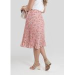 Saia Plissada Rosa Feminina - - Cod 130