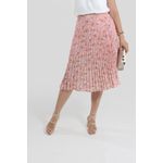 Saia Plissada Rosa Feminina - - Cod 130