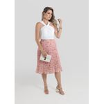 Saia Plissada Rosa Feminina - - Cod 130