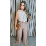 Blusa Classica e Elegante Gola Plisada - Off White - Cod 187