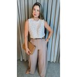 Blusa Classica e Elegante Gola Plisada - Off White - Cod 187