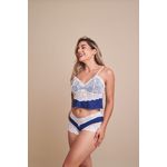 Baby Doll em Suede Estampado com Renda