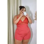 Baby Doll Plus Size D’Noite em liganete lisa com renda