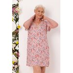 Camisola em Liganete Estampada com Renda