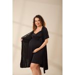Robe Gestante em Liganete Lisa com Renda