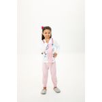 Pijama Longo Feminino Infantil de Doutora em Malha Suede
