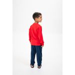 Pijama Longo Infantil de Super-Heróis em Malha Suede