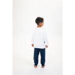 Pijama Longo Infantil de Astronauta em Malha Suede