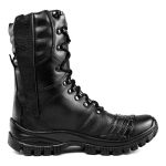 Coturno Militar Couro Palmilha Em Gel Preto 4092 Preto