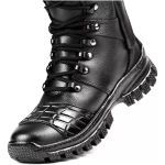 Coturno Militar Couro Palmilha Em Gel Preto 4092 Preto
