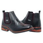 botina Texas masculina Couro Bota Peão Moderno RC Preto