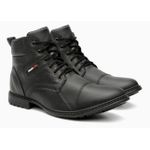 bota Coturno Casual Masculino Sola Costurada RC Preto