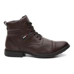bota Coturno Casual Masculino Sola Costurada RC Café