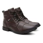 bota Coturno Casual Masculino Sola Costurada RC Café