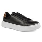 Sapato Casual Masculino de Couro Preto Torino 17006 Preto