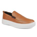 Sapato Casual Masculino de Couro Castor Slip On 18002 Castor