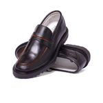 Sapato Casual Masculino Loafer Couro Premium Preto 22003 Preto