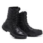 Coturno Bota Militar Couro Bovino Preto 500 Preto