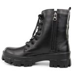 Bota Coturno Plataforma Tratorada Blogueira Ziper 7001 Preto