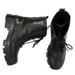 Bota Coturno Plataforma Tratorada Blogueira Ziper 7001 Preto