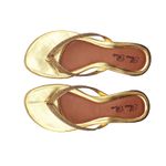 Sandália Feminina Rasteirinha Salto 2 Cm de Dedo 777 Dourado
