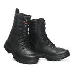 Coturno Militar Bota Tática Zíper Leve Lughato 1907 Pto