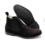 Botina Chelsea Masculina Couro Nobuk Bovino 068 Preto